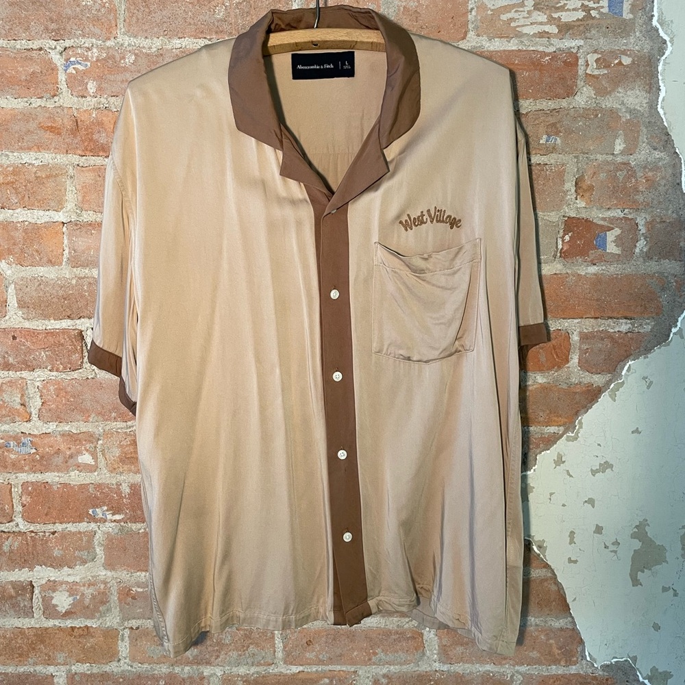 Abercrombie & Fitch Beige and Brown Casual Shirt